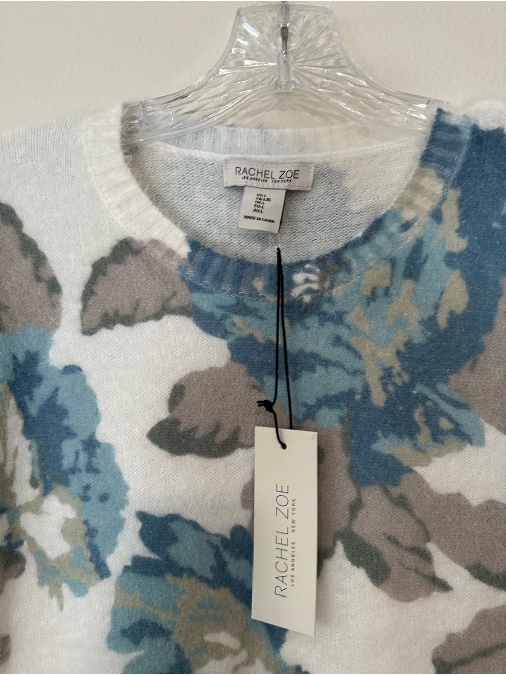 Rachel Zoe soft cozy short sleeve sweater size Large  P2P 20-22” NWT - Picture 3 of 6